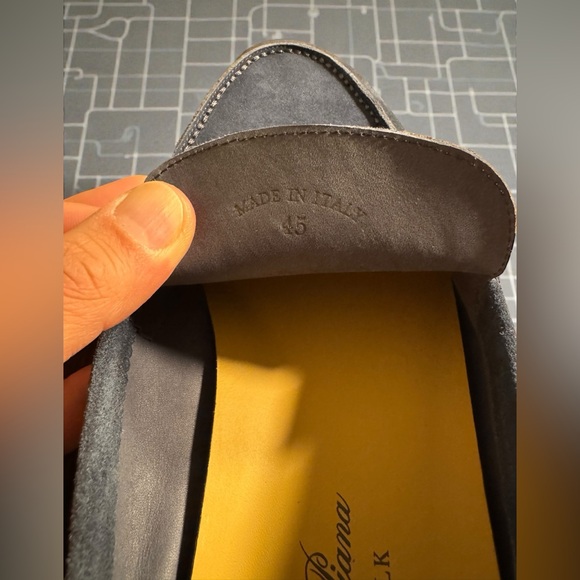 Loro Pianna Summer Walk Suede Loafers Navy 45 - Picture 8 of 12